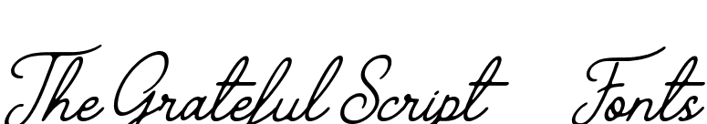 The Grateful Script | 4 Fonts font preview